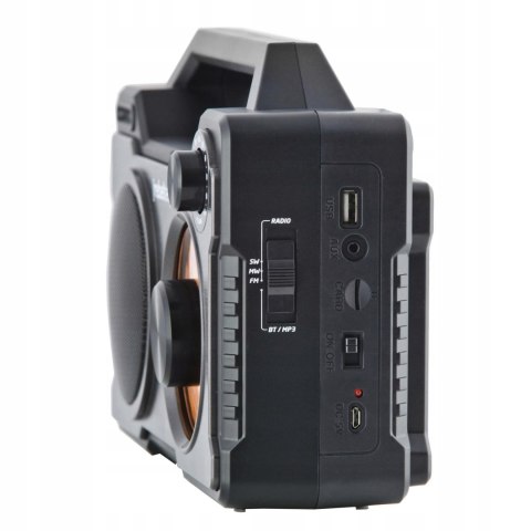 Przenośne Radio Rodos Bluetooth 5.0 10W - Fm, Microsd, Usb, Aux, 8H Grania