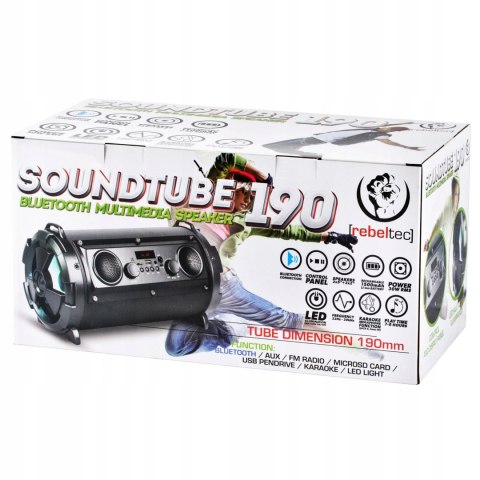 Przenośny Boombox Tuba Bluetooth 30W Mp3, Radio, Karaoke, Aux, Led 7-8H