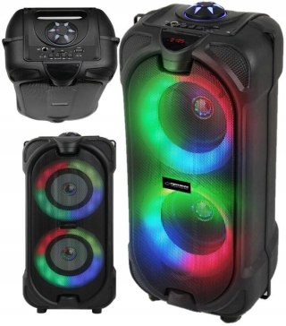 Przenośny Głośnik Bluetooth Podświetlany Led Rgb Fm, Sd/Usb, Z Pilotem