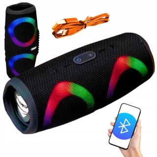 Przenośny Mocny Głośnik Boombox Bluetooth 5.1 Usb/Sd Fm Ipx5 2X10w 5H Pracy