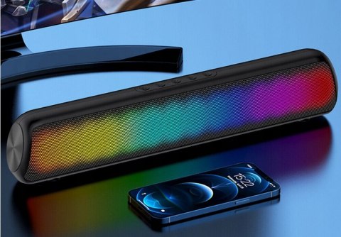 Soundbar Bluetooth 10W Rgb Led Do Komputera, Laptopa, Aux, Tf, Karaoke