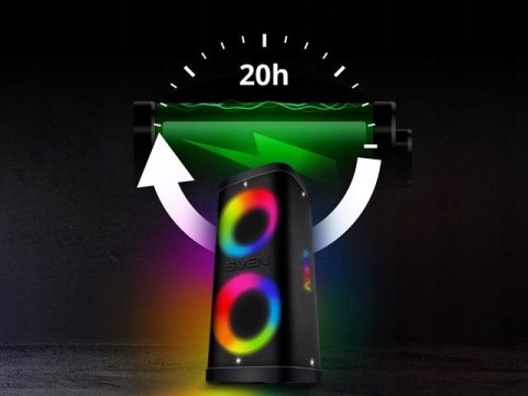 Sven Ps-930 Bezprzewodowy Głośnik Bt 150W 20H Bateria, Rgb, Nfc, Tws Fm