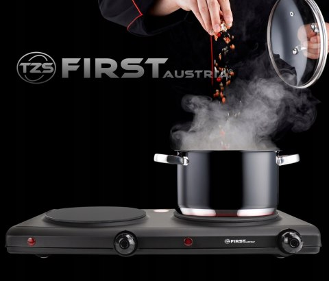 Kuchenka Ceramiczna First Austria 2500W 300°C W 30 Sek. Dwupalnikowa Szybka