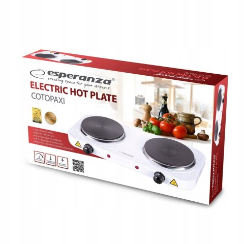 Kuchenka Elektryczna Dwupalnikowa 2000W - Turystyczna, 5-Stopni Regulacja