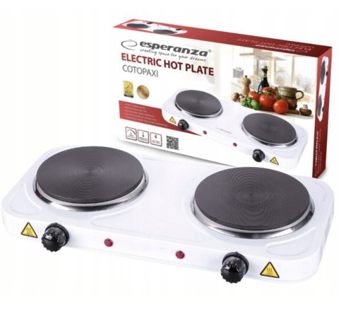 Kuchenka Elektryczna Dwupalnikowa 2000W - Turystyczna, 5-Stopni Regulacja