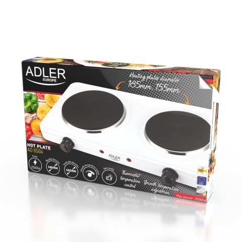 Kuchenka Elektryczna Dwupalnikowa 2500W Płyty 1500W/1000W Płynna Regulacja