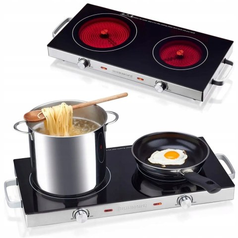 Kuchenka Elektryczna Heinrich'S Hdk 8696 2800W 2 Palniki Ceramiczna