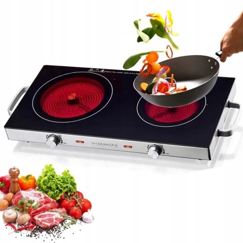 Kuchenka Elektryczna Heinrich'S Hdk 8696 2800W 2 Palniki Ceramiczna