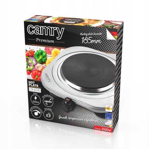 Kuchenka Elektryczna Jednopalnikowa Inox 1500W Płyta Regulacja 5-Stopniowa