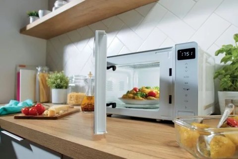 Kuchenka Mikrofalowa 17L 700W Biała Aquaclean - 5 Poziomów, Talerz Obr.