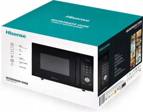 Kuchenka Mikrofalowa 23L Czarna 800W - Auto Defrost, 9 Programów, Grill