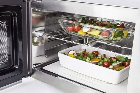 Kuchenka Mikrofalowa 25L 900W + Grill 1000W, Ceramiczna, Stal Nierdzewna