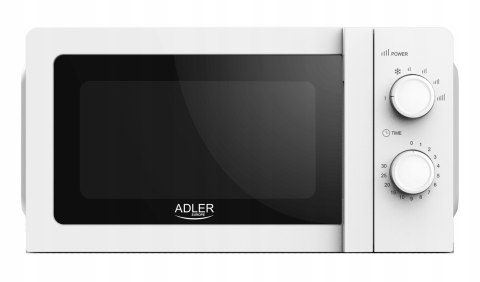 Kuchenka Mikrofalowa 700W 20L Obrotowy Talerz 5 Poziomów Rozmrażanie Timer