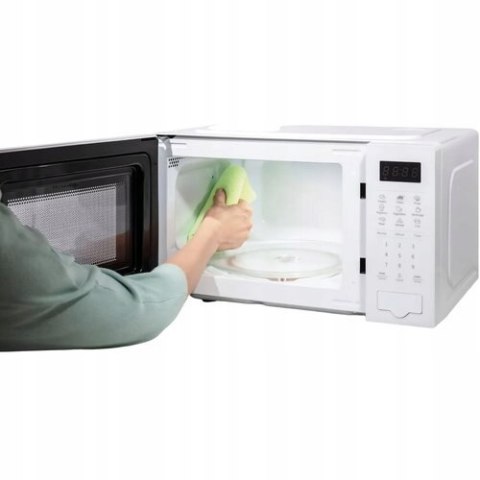 Kuchenka Mikrofalowa Biała 20L 700W 6 Programów: Gotowania I Rozmrażania