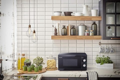 Kuchenka Mikrofalowa Sharp 800W 20L, Mechaniczne Sterowanie, Rozmrażanie
