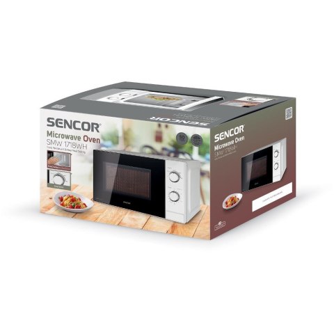 Mała Kuchenka Mikrofalowa Sencor Biała 20L 700W, Emaliowe Wnętrze, Biała