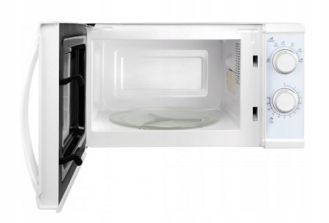Mikrofalówka 700W 20L, 6 Poziomów, Timer 30 Min, Auto Rozmrażanie, Biała