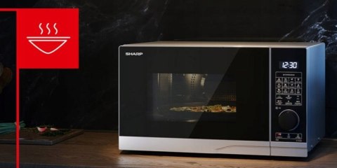 Mikrofalówka Sharp 2300W 32L Konwekcja, Grill, Eco, Dotyk, Bl. Rodzicielska