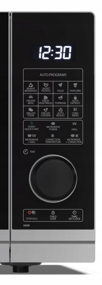 Mikrofalówka Sharp 2300W 32L Konwekcja, Grill, Eco, Dotyk, Bl. Rodzicielska