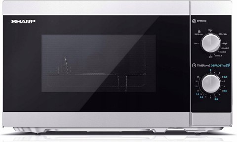Mikrofalówka Sharp 800W 20L - Szybkie Rozmrażanie, 5 Poziomów, Grill 1000W