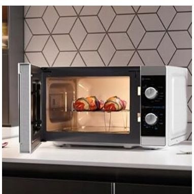 Mikrofalówka Sharp 800W 20L - Szybkie Rozmrażanie, 5 Poziomów, Grill 1000W