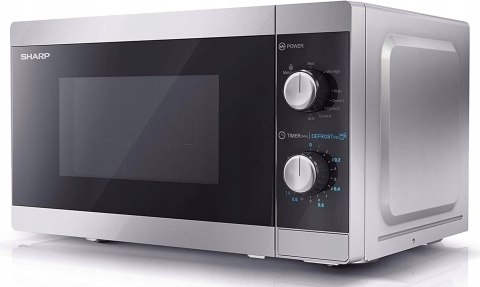 Mikrofalówka Sharp 800W 20L - Szybkie Rozmrażanie, 5 Poziomów, Grill 1000W