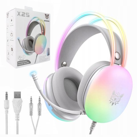 Słuchawki Gamingowe Onikuma Ledy Rgb 50Mm Z Mikrofonem Redukcja Szumów Usb