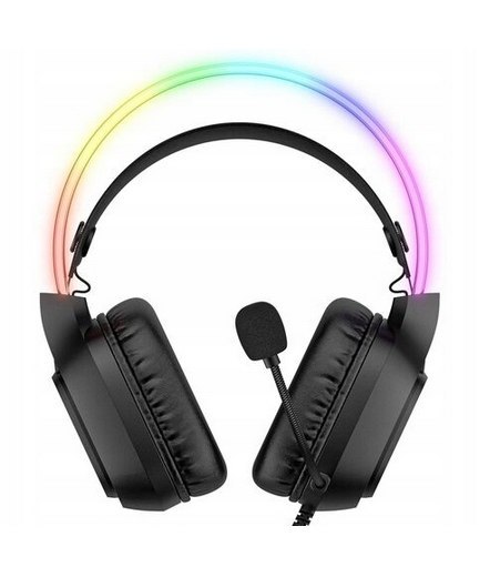 Słuchawki Gamingowe Onikuma Nauszne Z Led Rgb, Mikrofonem, Usb Do Pc Czarne
