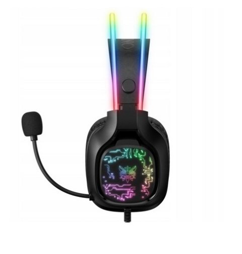 Słuchawki Gamingowe Onikuma Nauszne Z Led Rgb, Mikrofonem, Usb Do Pc Czarne