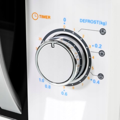 Stylowa Kuchenka Mikrofalowa Vivax 20L 700W 5 Moc Timer 35 Min, Rozmrażanie