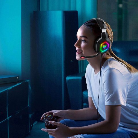 Zestaw Słuchawkowy Onikuma Rgb 50Mm Do Pc, Ps4, Xbox - Ergonomiczny Micro