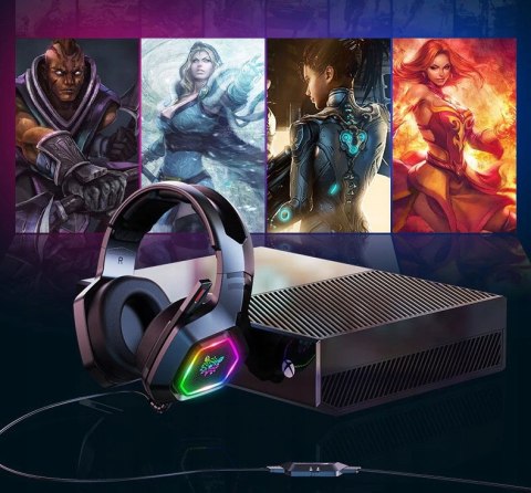 Zestaw Słuchawkowy Onikuma Rgb 50Mm Do Pc, Ps4, Xbox - Ergonomiczny Micro