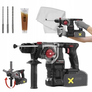 AKUMULATOROWA MŁOWIERTARKA UDAROWA PARKSIDE 20V BEZSZCZOTKOWA SDS+ LED