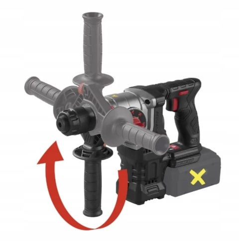 AKUMULATOROWA MŁOWIERTARKA UDAROWA PARKSIDE 20V BEZSZCZOTKOWA SDS+ LED