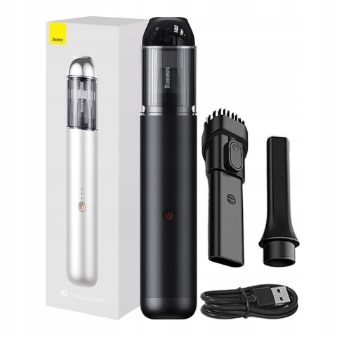 BASEUS BEZPRZEWODOWY ODKURZACZ RĘCZNY SAMOCHODOWY AKUMULATOR HEPA 15000PA