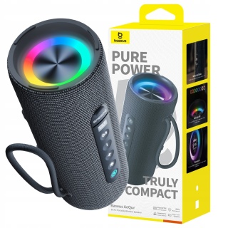 BASEUS GŁOŚNIK PRZENOŚNY 15W BLUETOOTH 5.3 IPX5 TWS LED BASS - AEQUR 30 AIR