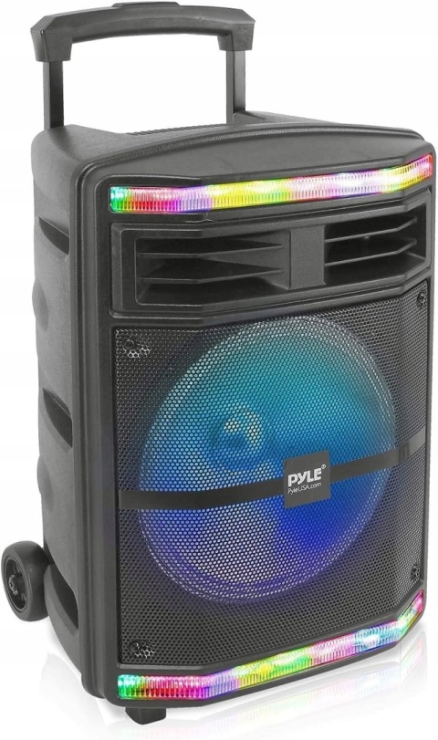 DUŻY GŁOŚNIK BLUETOOTH PARTYBOX 600W USB LED KARAOKE 10-CALOWY SUBWOOFER