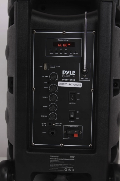 DUŻY GŁOŚNIK BLUETOOTH PARTYBOX 600W USB LED KARAOKE 10-CALOWY SUBWOOFER