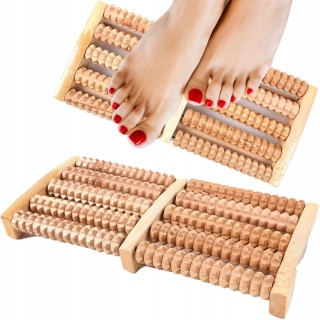Drewniany Masażer Poprawiający Krążenie do Ciała Stóp Nóg Roller Ręczny