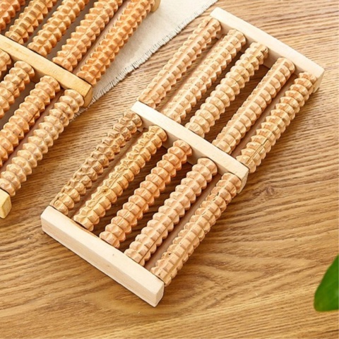 Drewniany Masażer Poprawiający Krążenie do Ciała Stóp Nóg Roller Ręczny