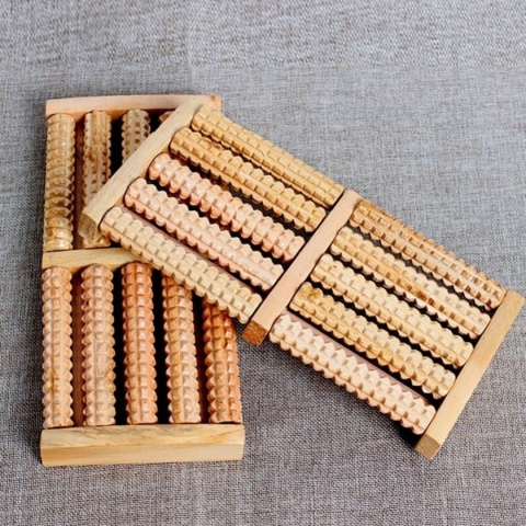 Drewniany Masażer Poprawiający Krążenie do Ciała Stóp Nóg Roller Ręczny