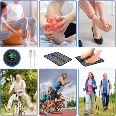 Elektrostymulator Mięśni Masażer Nóg Ems Stopy Mata Masująca do Masażu Stóp