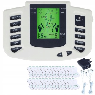 Elektrostymulator mięśni I nerwów MASAŻER TENS EMS stymulator ZESTAW XXL