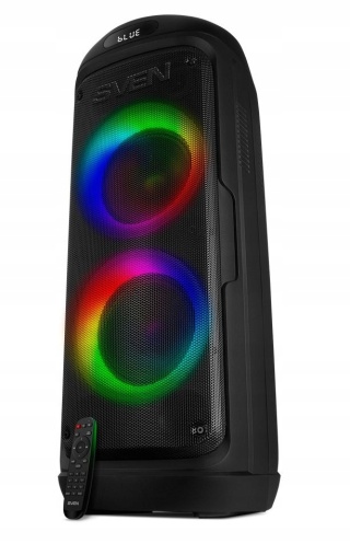 GŁOŚNIK BLUETOOTH 100W SVEN PS-770 TWS Z LED RGB, KARAOKE I MOCNYM BASSEM