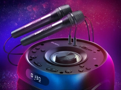 GŁOŚNIK BLUETOOTH 100W SVEN PS-770 TWS Z LED RGB, KARAOKE I MOCNYM BASSEM