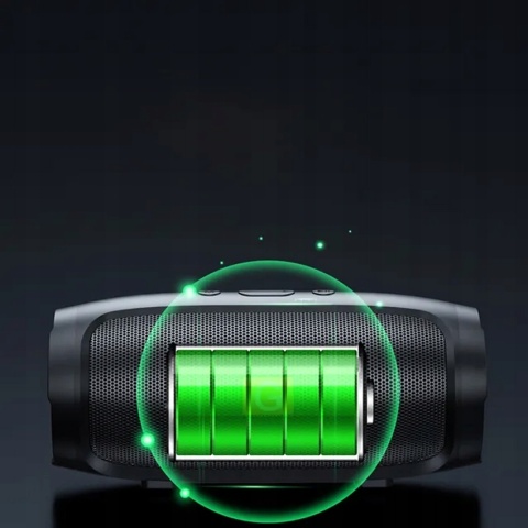 GŁOŚNIK BLUETOOTH 20W, 4 GŁOŚNIKI, POWERBANK, RADIO FM, 360° DŹWIĘK, IPX7