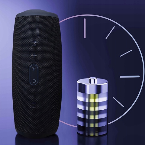 GŁOŚNIK BLUETOOTH 5.1 PRZENOŚNY 2X10W WODOODPORNY RADIO FM USB SD AUX LEDY