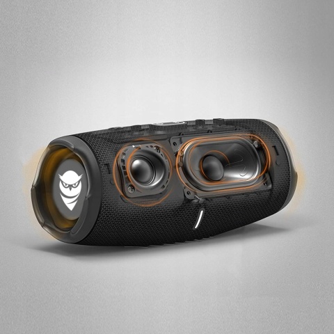 GŁOŚNIK BLUETOOTH 5.1 PRZENOŚNY 2X10W WODOODPORNY RADIO FM USB SD AUX LEDY