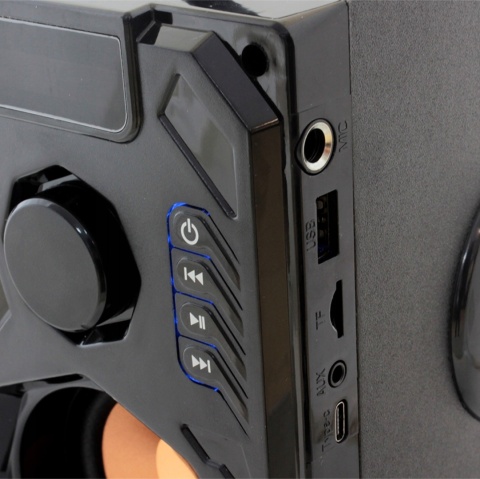 GŁOŚNIK PRZENOŚNY BLUETOOTH 10W MP3, RADIO FM, KARAOKE, SD/USB, POWERBANK