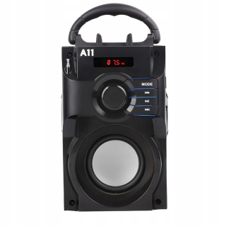 GŁOŚNIK PRZENOŚNY BLUETOOTH 15W 700W PMPO IMPREZOWE BASY, FM/USB/AUX CZARNY